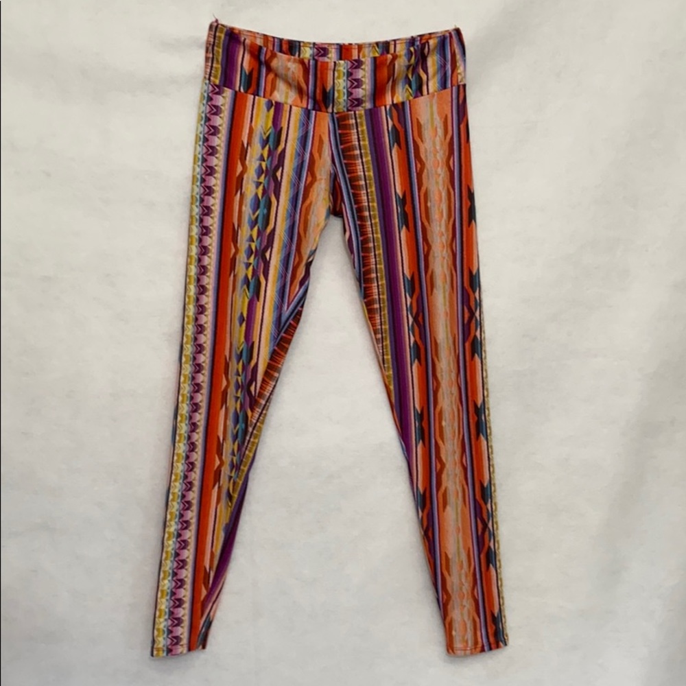 Onzie LongYogaLeggings, low-rise, print, sz M/L